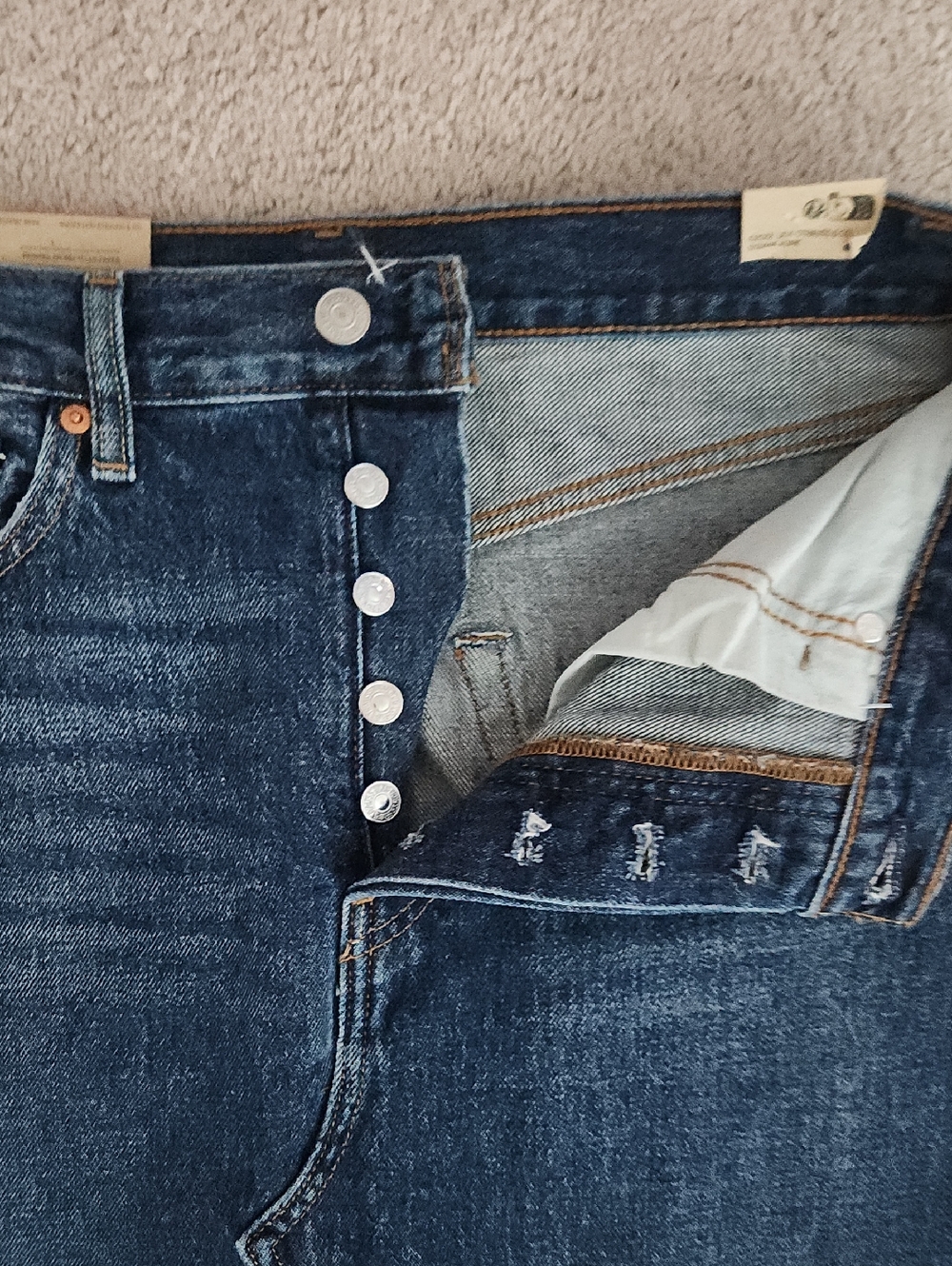 Levi's Iconic Long Skirt, Dark Wash, Size 29, New with Tags - Picture 13 of 16